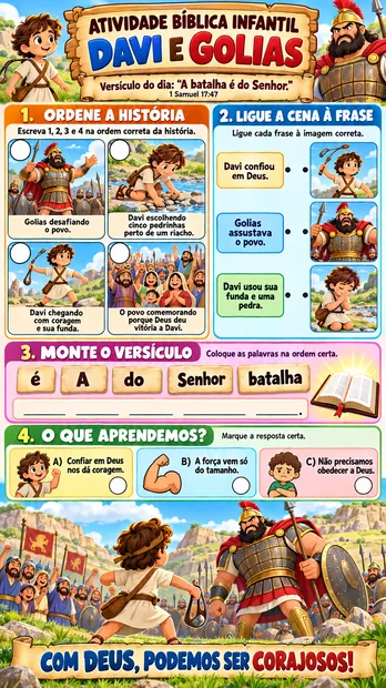 Aula Bíblica Infantil Ilustrada Colorida